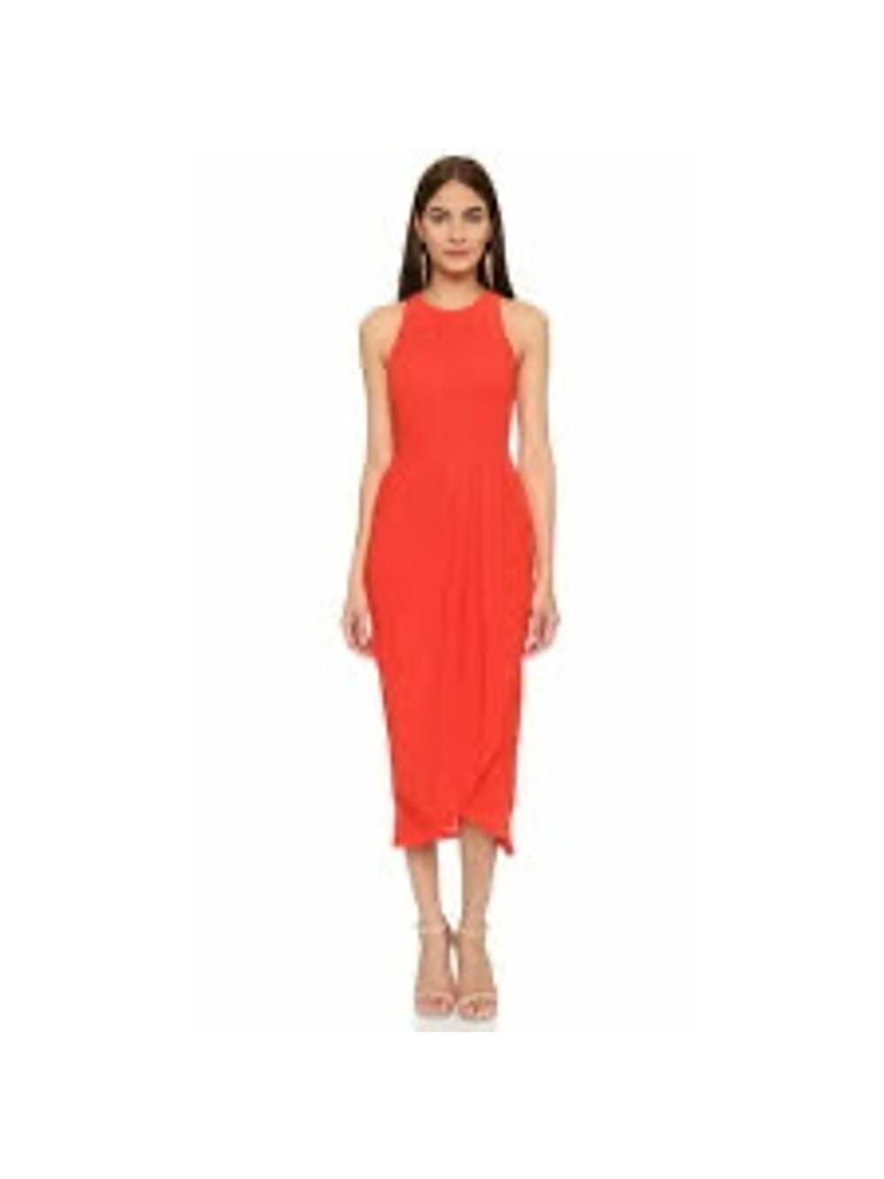 Yumi Kim So Social Red Tulip Midi Dress XS NWT Sleeveless Racerback Flawed